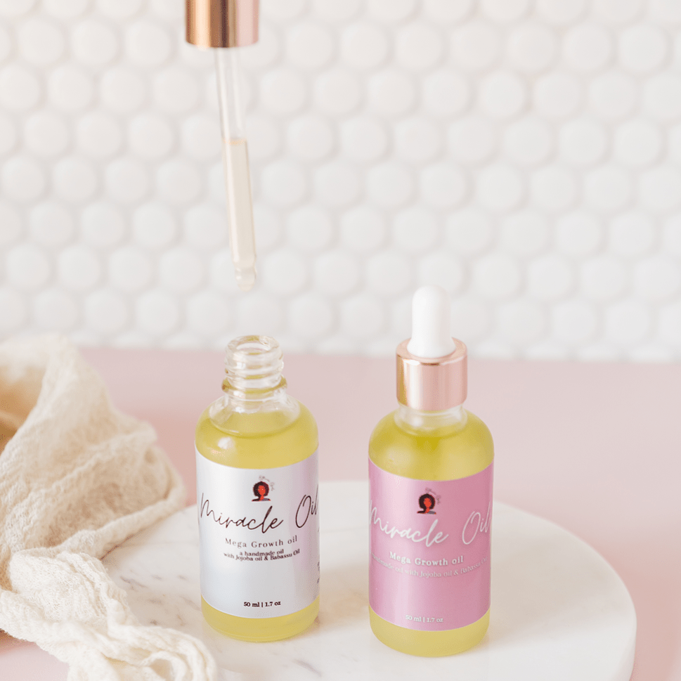 Light Gray MEGA GROWTH hair oil Ethnic Gals