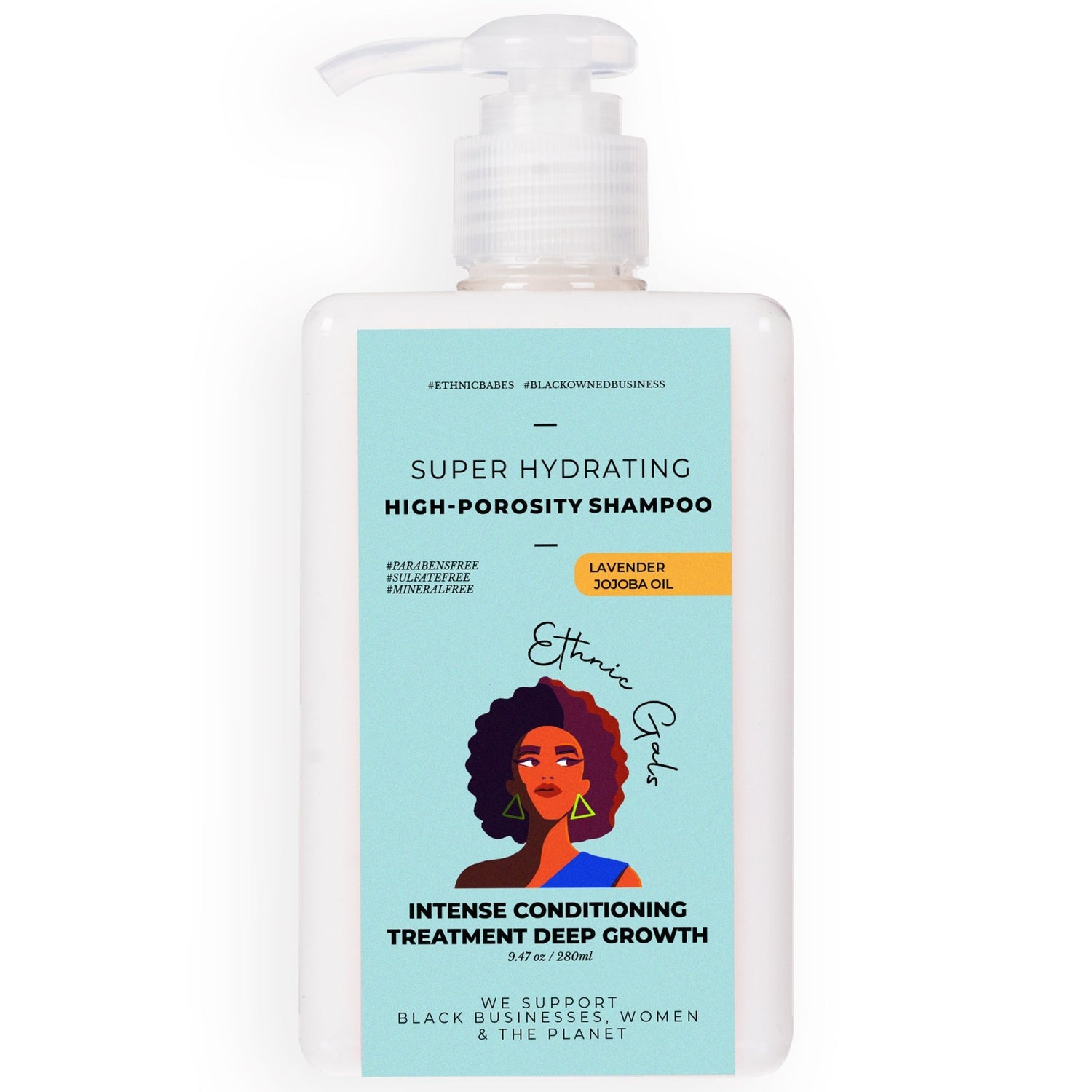 Light Gray SUPER HYDRATING High Porosity Shampoo Ethnic Gals