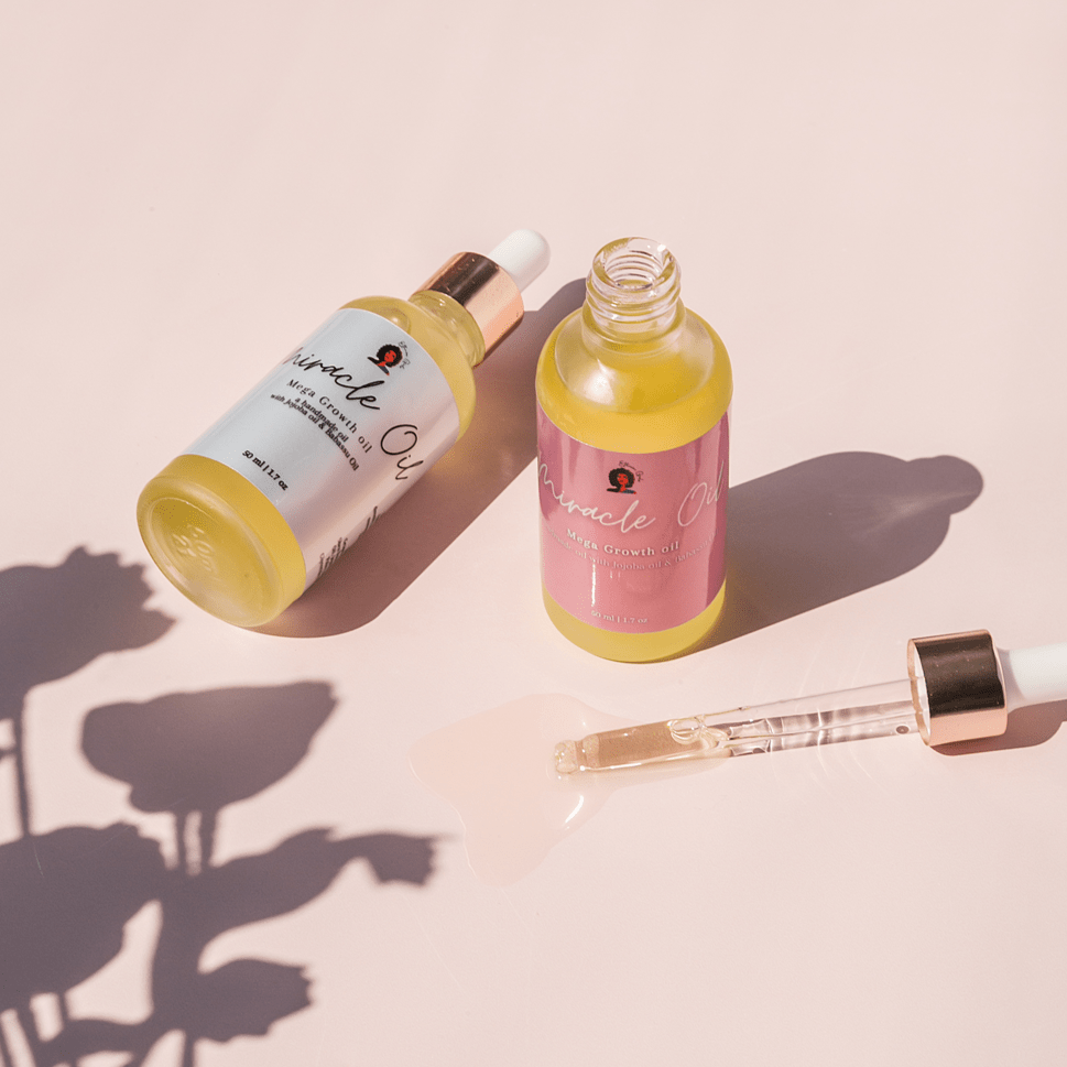 Light Gray MEGA GROWTH hair oil Ethnic Gals